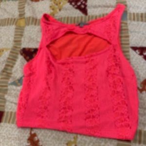 Pink crop top